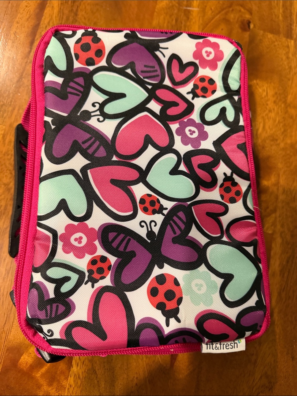 Kids Pink Butterfly & Ladybug Lunch Bag